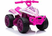 Pojazdy elektryczne dla dzieci - LEANToys Quad na akumulator TR1805 Biało-różowy - miniaturka - grafika 1