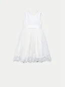 Sukienki i spódniczki dla dziewczynek - Abel & Lula Sukienka elegancka 5033 Biały Regular Fit - miniaturka - grafika 1