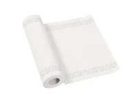 Dekoracje i nakrycia stołu na imprezę - Dekoracja bieżnik na stół Srebrna Ramka - 40 cm x 24 m - 1 szt. - miniaturka - grafika 1