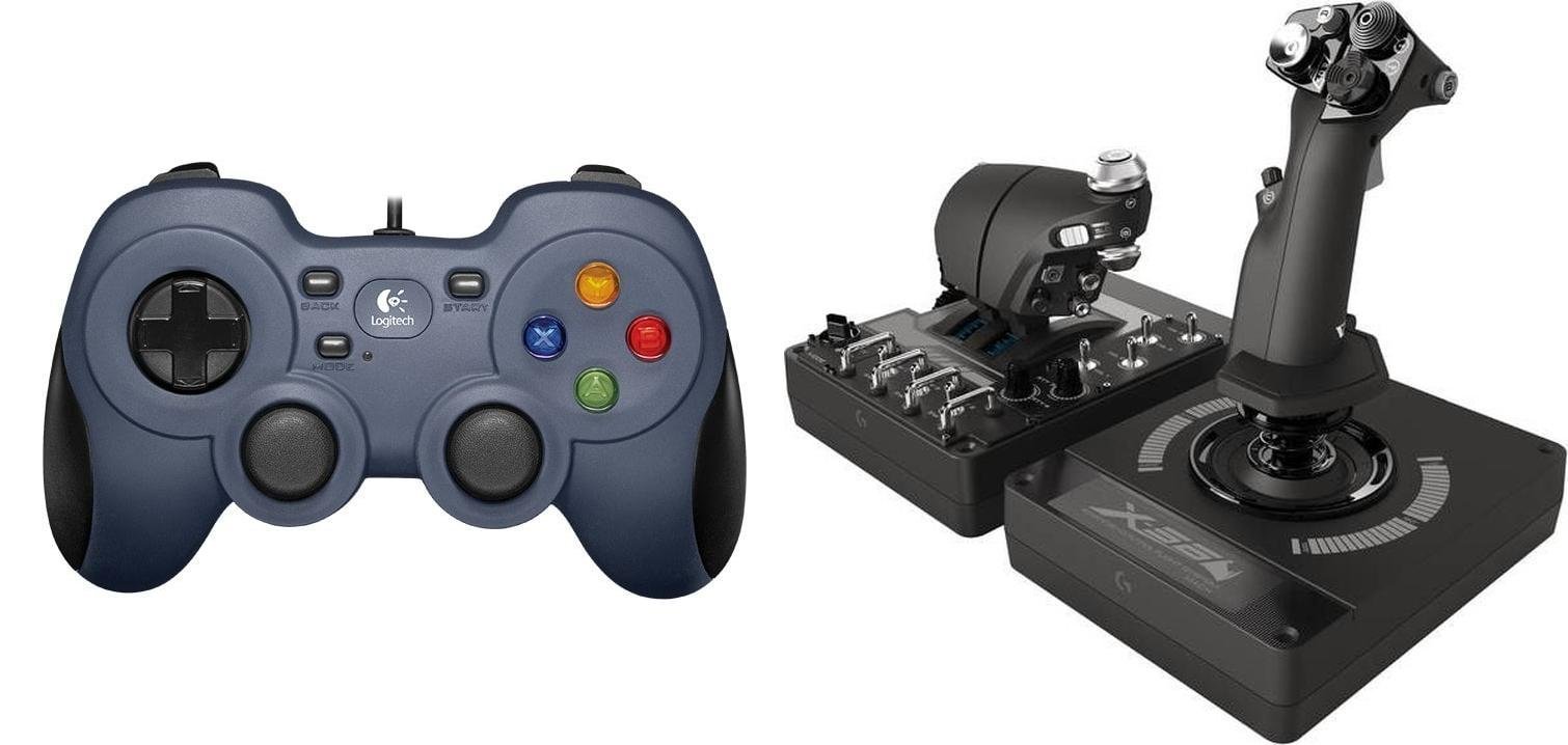 Pad Logitech F310 940-000135 + G X56 Hotas 945-000059