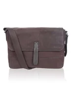 Torby męskie - Bellicci Skórzana torebka "Ace" w kolorze brązowym - 37 x 28 x 8 cm - miniaturka - grafika 1