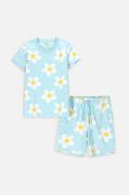 Piżamy dla dziewczynek - Coccodrillo piżama bawełniana dziecięca kolor niebieski wzorzysta - miniaturka - grafika 1