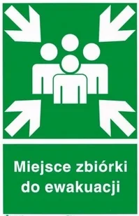 Tablica Miejsce zbiórki do ewakuacji 30 x 44,5cm PCV 1mm - Akcesoria BHP - miniaturka - grafika 1
