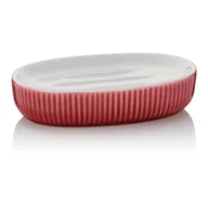 Mydelniczki i dozowniki mydła - Czerwona ceramiczna mydelniczka Kela Ava - miniaturka - grafika 1
