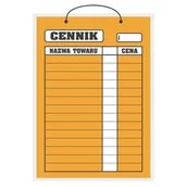 Tablice BHP - Tablica laminowana A3 - cennik pomarańczowy - miniaturka - grafika 1