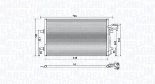 Skraplacz, klimatyzacja Magneti Marelli 350203934000 - Akcesoria do klimatyzacji i ogrzewania - miniaturka - grafika 1