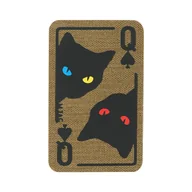 Odzież taktyczna i umundurowanie - M-Tac - Naszywka Queen of Spades - Cordura 500D - Coyote/Czarny - 51362005 - miniaturka - grafika 1
