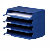 Półki na dokumenty - B2B Partner Plastikowy przybornik na dokumenty, niebieski 2100-5 - miniaturka - grafika 1