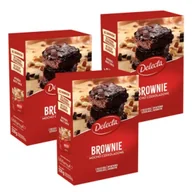 Dodatki do ciast w proszku - Delecta Ciasto brownie Zestaw 3 x 550 g - miniaturka - grafika 1
