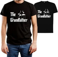 Koszulki męskie - T-SHIRT MĘSKI NA PREZENT DLA DZIADKA DZIADEK KOSZULKA CZARNA R-XL A525 - miniaturka - grafika 1