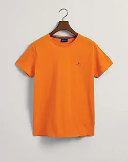 Koszulki męskie - GANT Męska koszulka polo z logo Contrast Logo SS, Persimmon Orange, Persimmon Orange, M - grafika 1