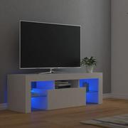 Szafki RTV - vidaXL Lumarko Szafka pod TV z oświetleniem LED, biała, 120x35x40 cm 804346 - miniaturka - grafika 1