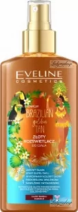 Eveline Cosmetics - BRAZILIAN GOLDEN TAN - Złoty rozświetlacz do ciała 5 w 1 - 150 ml - Rozświetlacze do twarzy i ciała - miniaturka - grafika 1