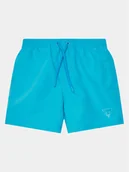 Spodenki damskie - Guess Szorty sportowe L4GZ06 WG282 Niebieski Regular Fit - miniaturka - grafika 1