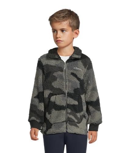 Columbia Youth Boys Rugged Ridge 2 Sherpa z nadrukiem na całej długości, polar Sherpa, czarny mod moro, XL