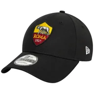Czapki i chusty sportowe męskie - New Era Core 9FORTY AS Roma Cap 60572396, Mężczyzna, Czapka z daszkiem, Czarny - miniaturka - grafika 1
