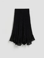 Spódnice - Reserved - Strukturalna spódnica - czarny - miniaturka - grafika 1