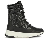 Śniegowce damskie - Buty Geox Falena Abx D26HXB043FUC9999 - czarne - miniaturka - grafika 1