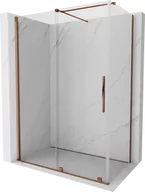 Kabiny prysznicowe - Mexen Velar kabina prysznicowa rozsuwana 140x80 cm, transparent, różowe złoto - 871-140-080-01-60 - miniaturka - grafika 1