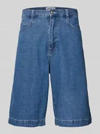 Spodenki męskie - Szorty jeansowe o kroju regular fit z 5 kieszeniami - miniaturka - grafika 1