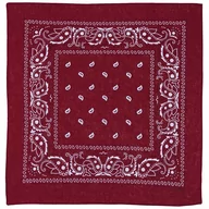Apaszki i szaliki męskie - Bandamka Bandana Chusta 55X55 Cm Bordowo-Biała - miniaturka - grafika 1