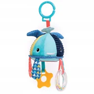 Zabawki sensoryczne - Zawieszka sensoryczna wieloryb LUDI gryzak, z lusterkiem 3m+ - miniaturka - grafika 1