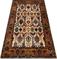 Dywany - Dywan wełniany SUPERIOR OMAN orientalny ramka czerwony wielokolorowy 170x235 cm - miniaturka - grafika 1