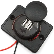Ładowarki samochodowe - ŁADOWARKA SAMOCHODOWA DO ZABUDOWY USB 12V 24V 3.1A LED DO AUTA MONTAŻOWA - miniaturka - grafika 1