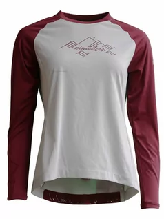 Koszulki sportowe damskie - Zimtstern Koszulka funkcyjna "PureFlowz" w kolorze biało-bordowym - grafika 1