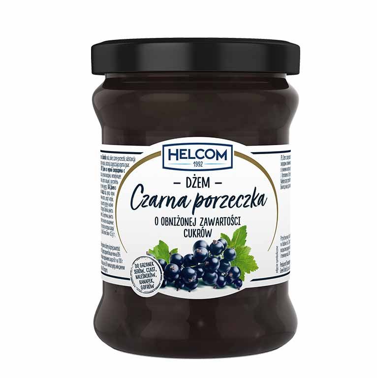 HELCOM Dżem z czarnej porzeczki o obniżonej zawartości cukrów 320g