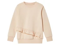Swetry dla dziewczynek - lupilu® Bluza dziewczęca z falbankami (110/116, Beżowy) - miniaturka - grafika 1