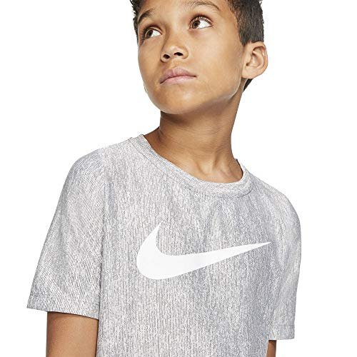 Nike uniseks dziecięcy Core Performance Heather top z krótkim rękawem Gunsmoke/White S