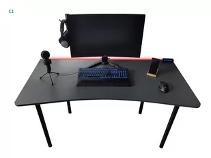Biurko Komputerowe Gamingowe Dla Graczy Led+Hub - Biurka gamingowe - miniaturka - grafika 1