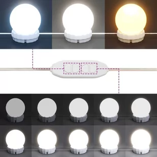 Lumarko Toaletka z oświetleniem LED, betonowa szarość, 74,5x40x141 cm - Toaletki - miniaturka - grafika 11