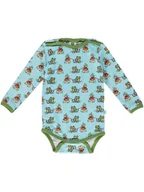 Body dla niemowląt - Småfolk Body w kolorze błękitno-zielonym - miniaturka - grafika 1