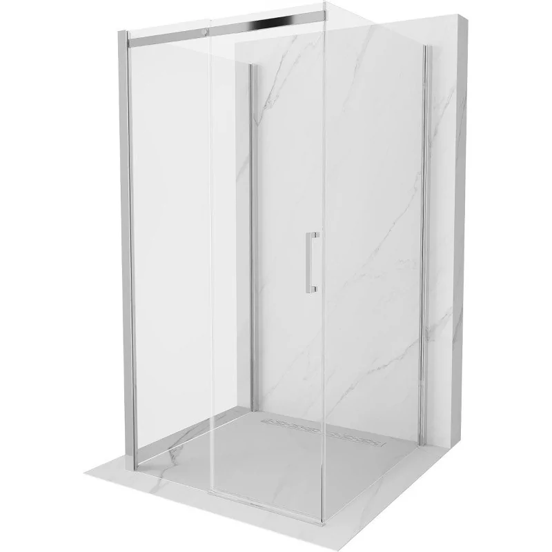 Mexen Omega kabina prysznicowa 3-ścienna, rozsuwana 100x100 cm, transparent, chrom