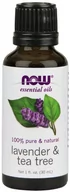 Aromaterapia - Now® Foods Olejek eteryczny NOW, lawenda i olejek z drzewa herbacianego, 30 ml - miniaturka - grafika 1