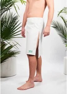 Kilt wiązany męski w 100% naturalna bawełna Yeye Biały L - Sukienki i spódnice sportowe - miniaturka - grafika 1