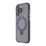 Etui i futerały do telefonów - Etui TECTO SHIELD Ring Secure Mag do Apple iPhone 15 Pro Przezroczysto-fioletowy - miniaturka - grafika 1