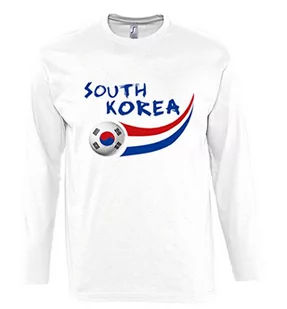 Supportershop Supportershop T-Shirt Korea Południowa L/S męski biały biały X-L 5060542522434 - Koszulki męskie - miniaturka - grafika 1