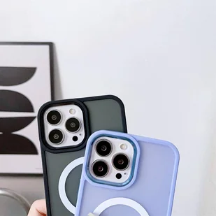 Magnetyczne etui Color Matte Case do iPhone 15 - czarne - Etui i futerały do telefonów - miniaturka - grafika 3
