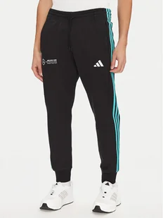 adidas Spodnie dresowe Mercedes - AMG Petronas Formula One Team DNA JV5379 Czarny Regular Fit - Spodnie sportowe męskie - miniaturka - grafika 1