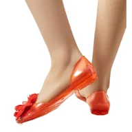 Baleriny - Czerwone transparentne meliski Romy wielokolorowe - Inna marka - miniaturka - grafika 1