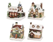 Ozdoby bożonarodzeniowe - Miasteczko Świąteczne Led Domki W Zimie 12,5Cm - miniaturka - grafika 1