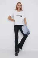 Koszulki sportowe damskie - New Balance T-shirt WT03805WT damski kolor biały - miniaturka - grafika 1