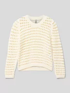 Swetry dla dziewczynek - Sweter z dzianiny z czystej bawełny - miniaturka - grafika 1