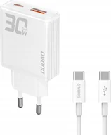 Ładowarki do telefonów - Ładowarka Dudao Ładowarka sieciowa GaN Dudao A30EUT 30W USB-A / USB-C + kabel USB-C - USB-C - biała - miniaturka - grafika 1