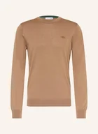 Swetry męskie - Lacoste Sweter braun - LACOSTE - miniaturka - grafika 1