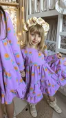Sukienki i spódniczki dla dziewczynek - Sukienka Fioletowa Wiosna - miniaturka - grafika 1