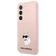 Etui i futerały do telefonów - Karl Lagerfeld KLHCS23SSNCHBCP S23 S911 hardcase różowy/pink Silicone Choupette - miniaturka - grafika 1